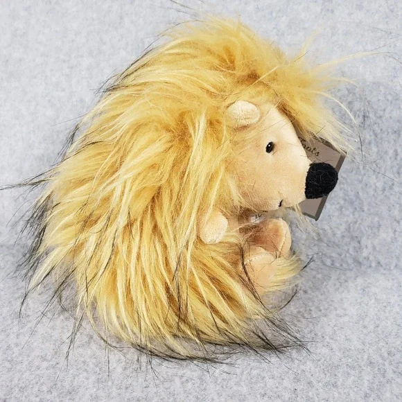Aurora World Toots the Hedgehog Plush 6" Shaggy Golden Fur Stuffed Animal NWT - Picture 2 of 12